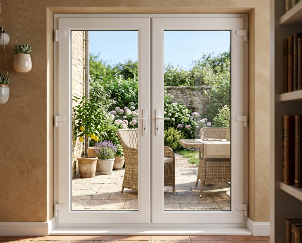 UPVC French Door - White